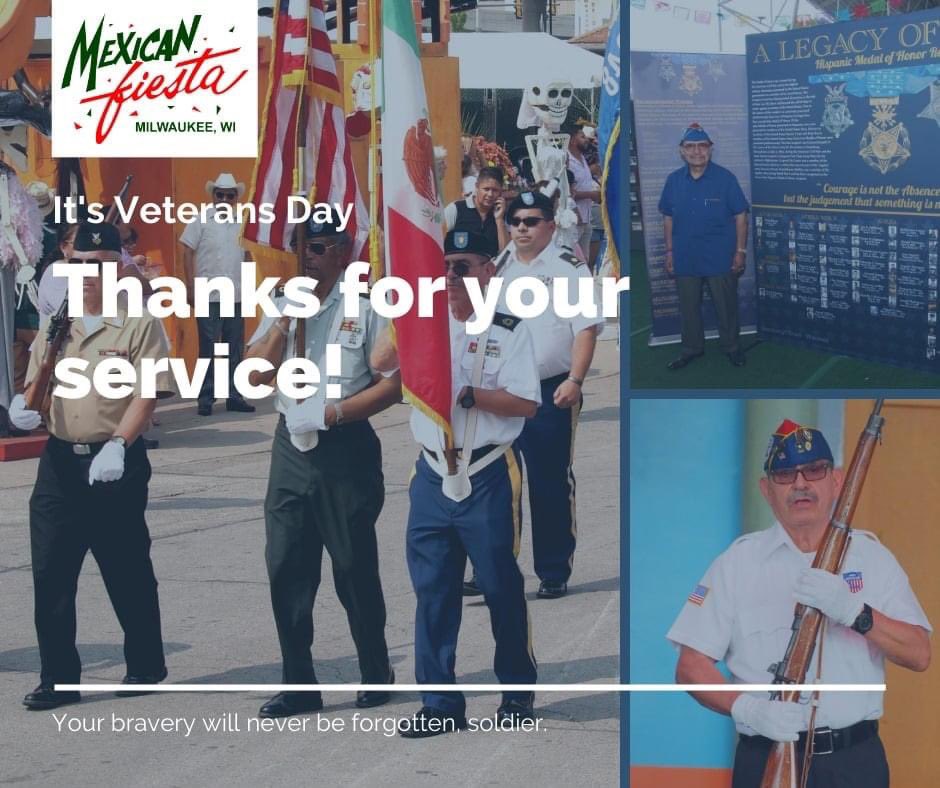 Home of the free because of the brave. #VeteransDay Thank you for your service. Special thanks to the American G.I. Forum Wisconsin.