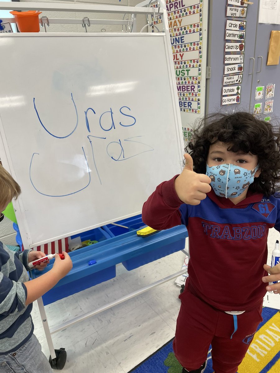 prekpalms's tweet image. Today we practiced writing our names and identifyinganf circling letters in our poem “A Tree My Size” #treestudy #laceypop #namepractice