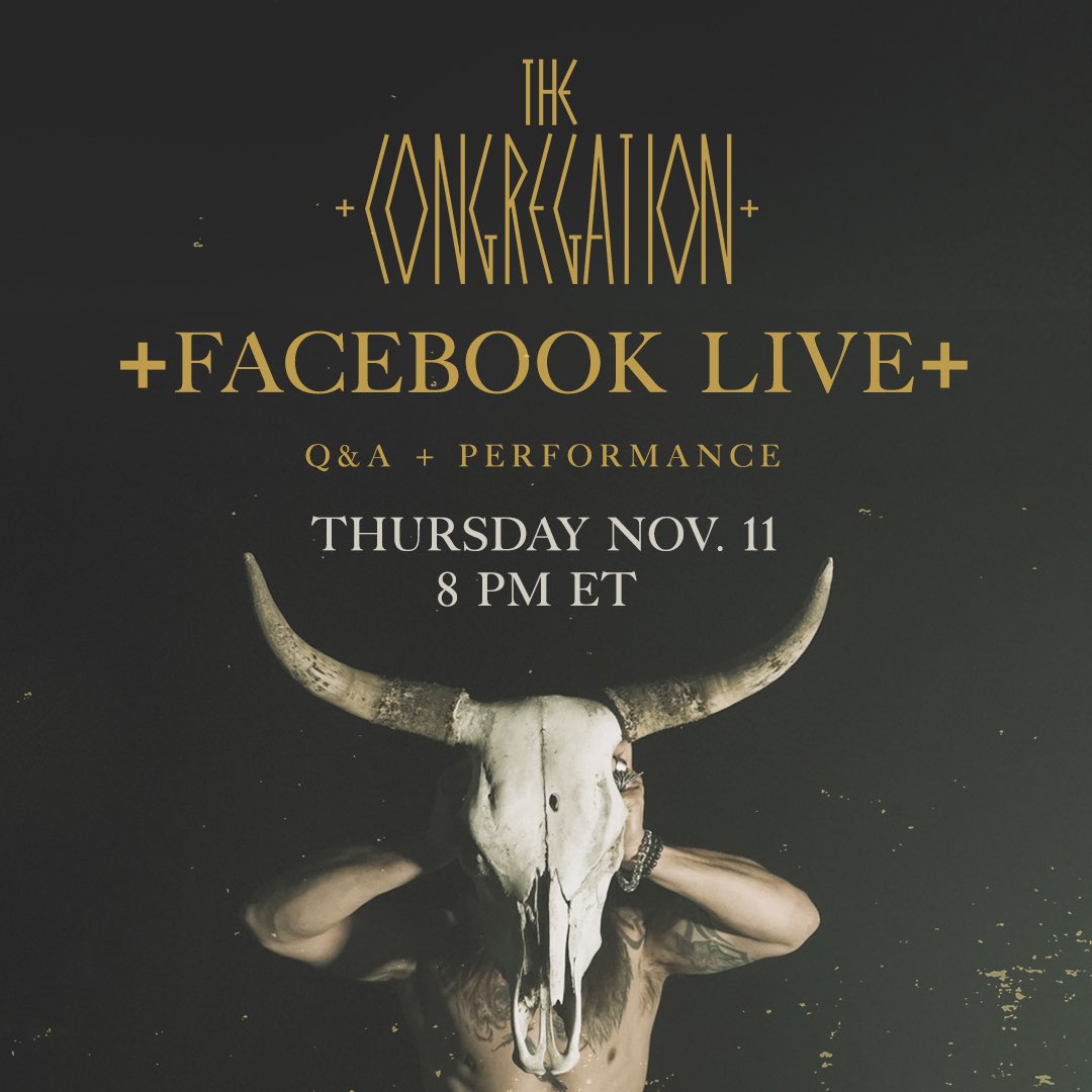 See you on Facebook Live TONIGHT at 8 pm ET! Q&amp;A + performance! Who’s tuning in? 🤘🎶 Facebook.com/CongregationMu… 

#TheCongregation #FacebookLive #RockNRoll
