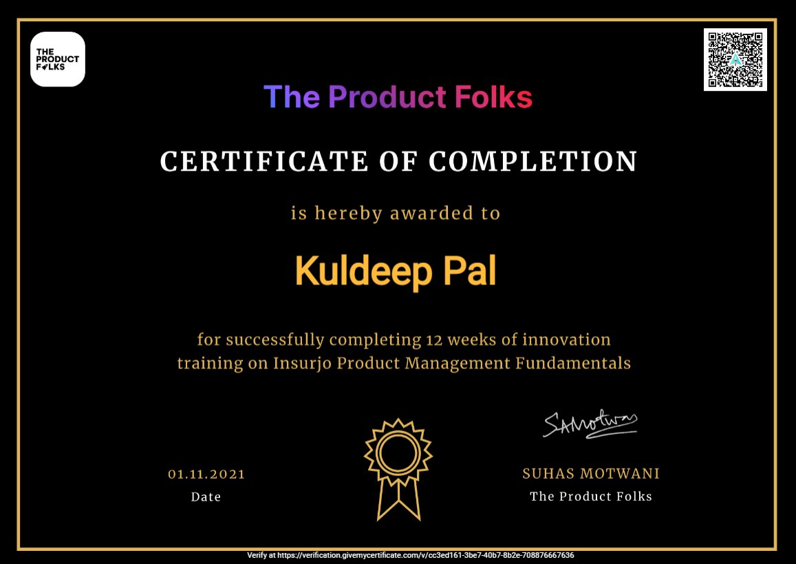 kuldeep27396's tweet photo. 12 weeks into the Insurjo program, one thing I can assure you is this has changed my approach to looking at things and has had a terrific impact on my work output!

Thank you @TheProductFolks for such an awesome initiative :D #ProductManagement #InsurjoW21Graduate #community https://t.co/NHiAXbkDQD
