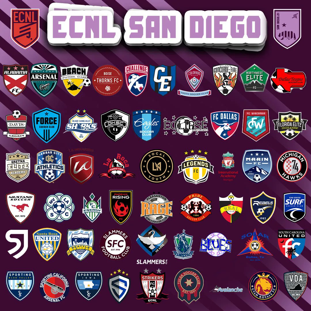 Born for the blue skies, these clubs are ready for #ECNLSD!