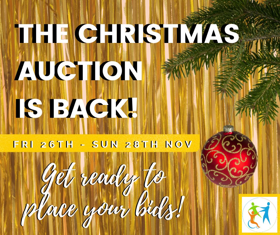 MDSupportCentre's tweet photo. BIG NEWS! Our Christmas Auction is back! We've got everything from Golf to pampering packs & festive wreaths! We'll be sharing more info soon, so keep your eyes peeled and save the date: Fri 26th - Sun 28th Nov! #MDSupportCentre #MuscularDystrophy #ChristmasAuction #MDAwareness https://t.co/fmkzf9bHUl