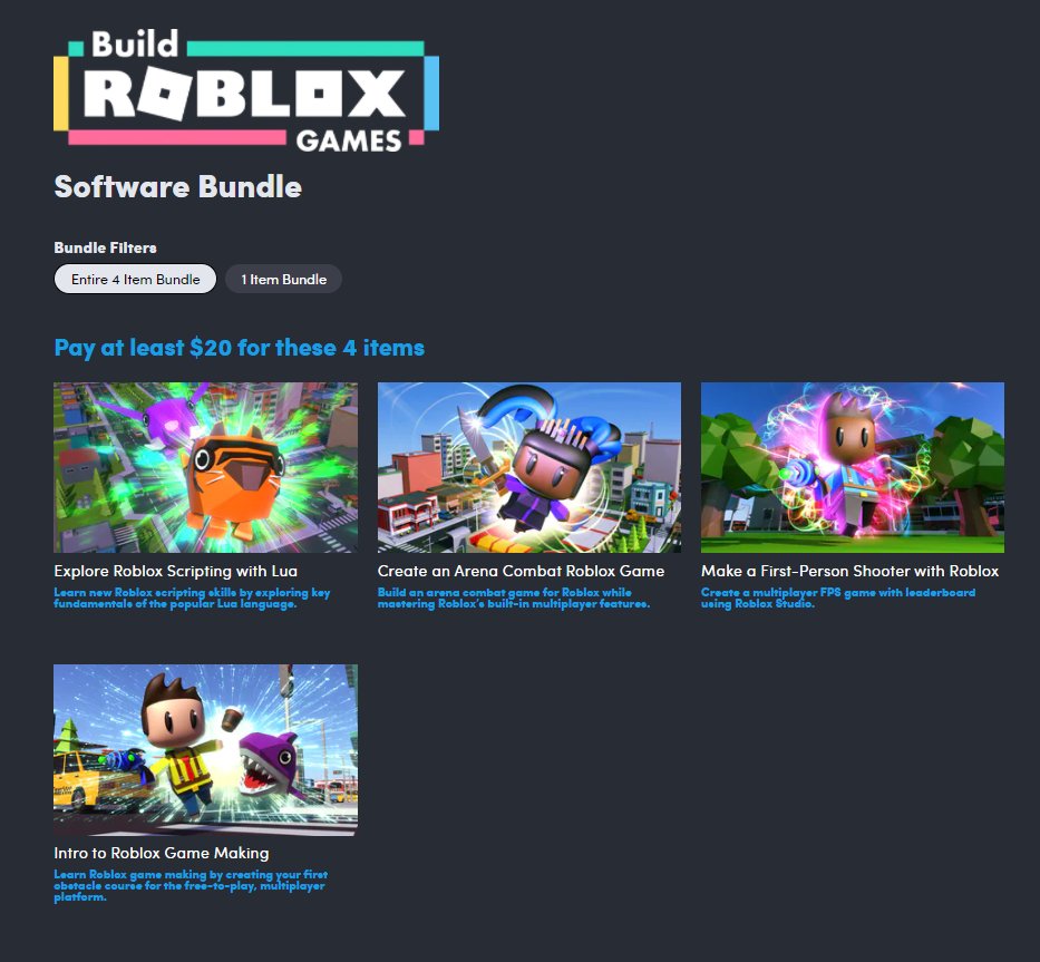 Wario64 on X: Humble Software Bundle: Build Roblox Games https