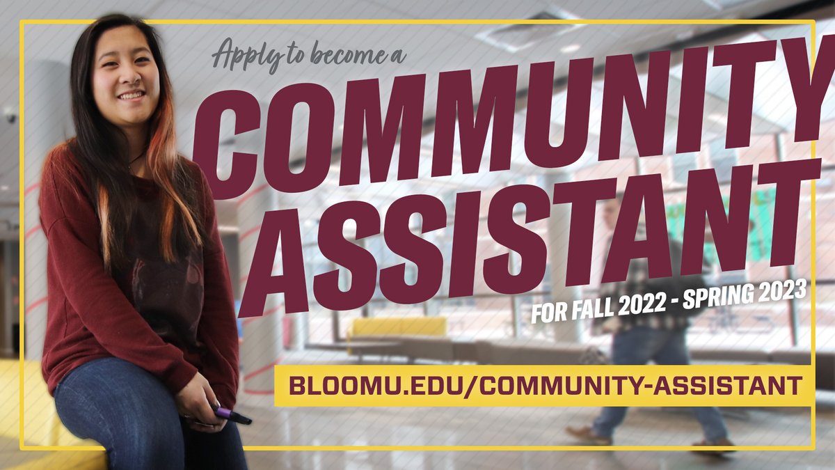CUbloom_ResLife's tweet photo. Join our team of Community Assistants for the 2022 β 2023 academic year! To learn more about this campus leadership opportunity and to apply visit https://t.co/WiDFcjk35B #BloomCA #HuskiesLiveHere πΎ https://t.co/yQKrDwAv7J