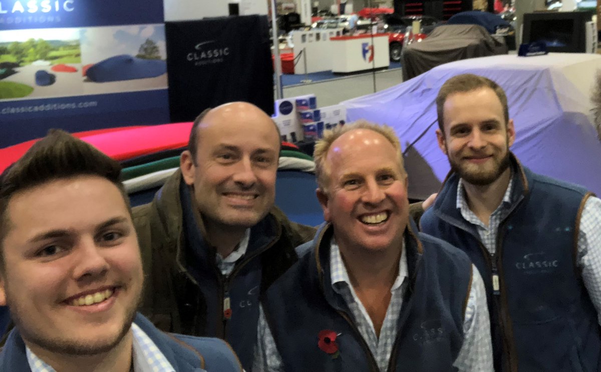 Classicadd's tweet photo. Come & see the Dream Team! We're looking forward to a fantastic 3 days at @Lancaster_Ins @ClassicMotorNEC . Whether you are looking for indoor, outdoor, car or bike covers come and see us in Hall 1, stand number: 1-147
#Classicarshow #classicbikes #classiccars https://t.co/1ytylBmOKW