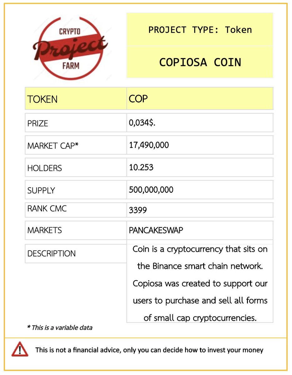 CrProjectFarm's tweet photo. Interesting project.....
#Cryptoworld #CopiosaCoin #Cryptocurrencies

https://t.co/8pKg7N7Y1N https://t.co/vX5pCn4tJ6