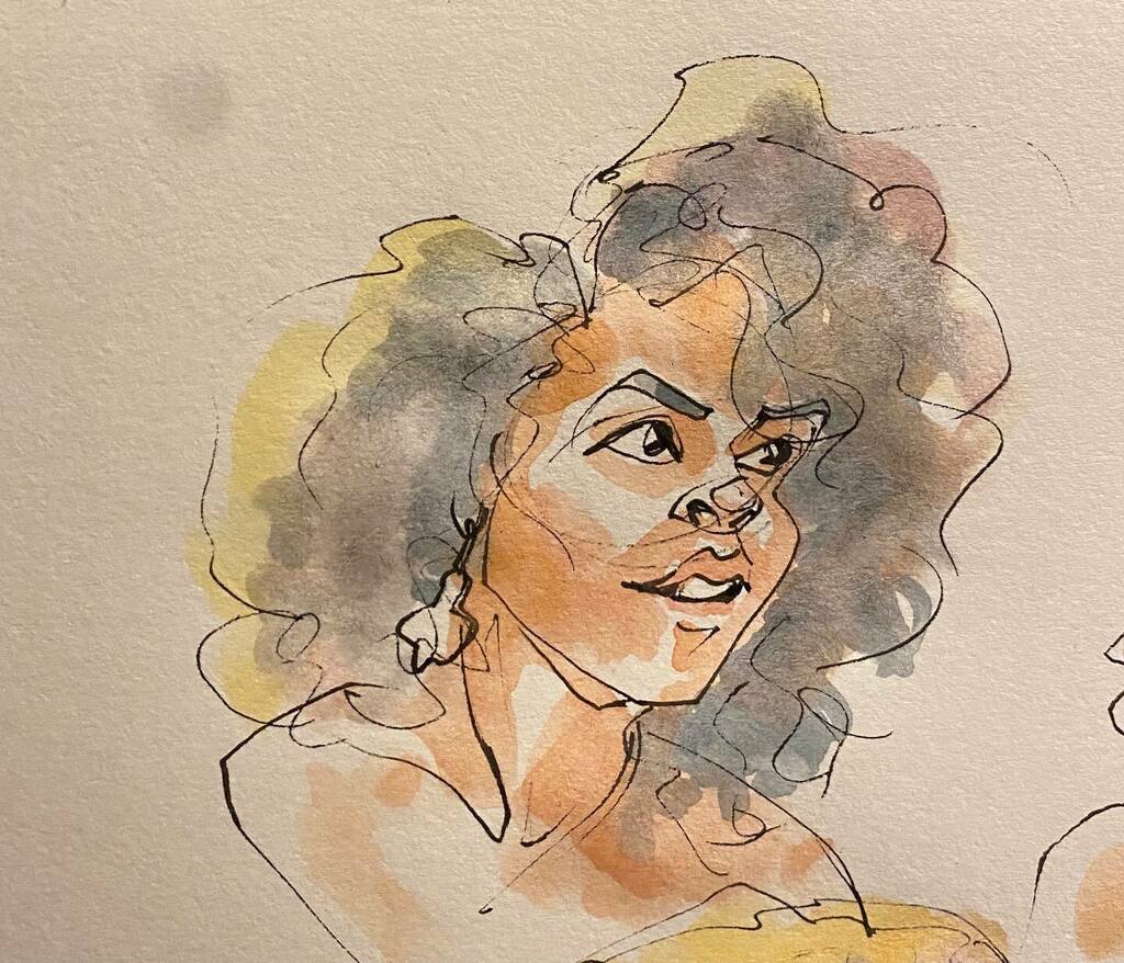 KafuiAvornyo's tweet photo. A couple of pen and wash sketches of #stagecoachmary from #thehardertheyfall. #throwbackthursday #walktosee #eveningpractise #storyartist #observationaldrawing #gesturedrawing #watercolour #pen #movieart #sketch #kanklo #aflao #gh https://t.co/pLeosHw4y0 https://t.co/rqq1pmVUdD