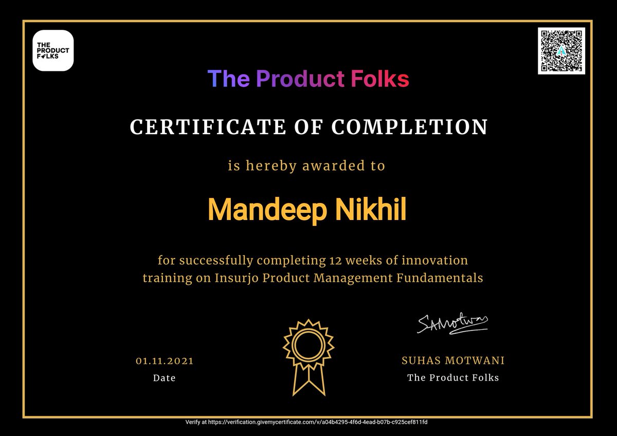 NikhilMandeep's tweet photo. 12 weeks into the Insurjo program, one thing I can assure you is this has changed my approach to looking at things, and has had a terrific impact on my work output!

Thank you @TheProductFolks for such an awesome initiative :D #ProductManagement #InsurjoW21Graduate #Community https://t.co/ZnseEH4IvW