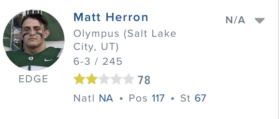 Grateful to be rated a 2 star on <a href="/247recruiting/">247Sports Recruiting</a> @SBartle247 <a href="/bangulo/">Berta Portuondo Angulo</a> <a href="/GregBiggins/">Greg Biggins</a>