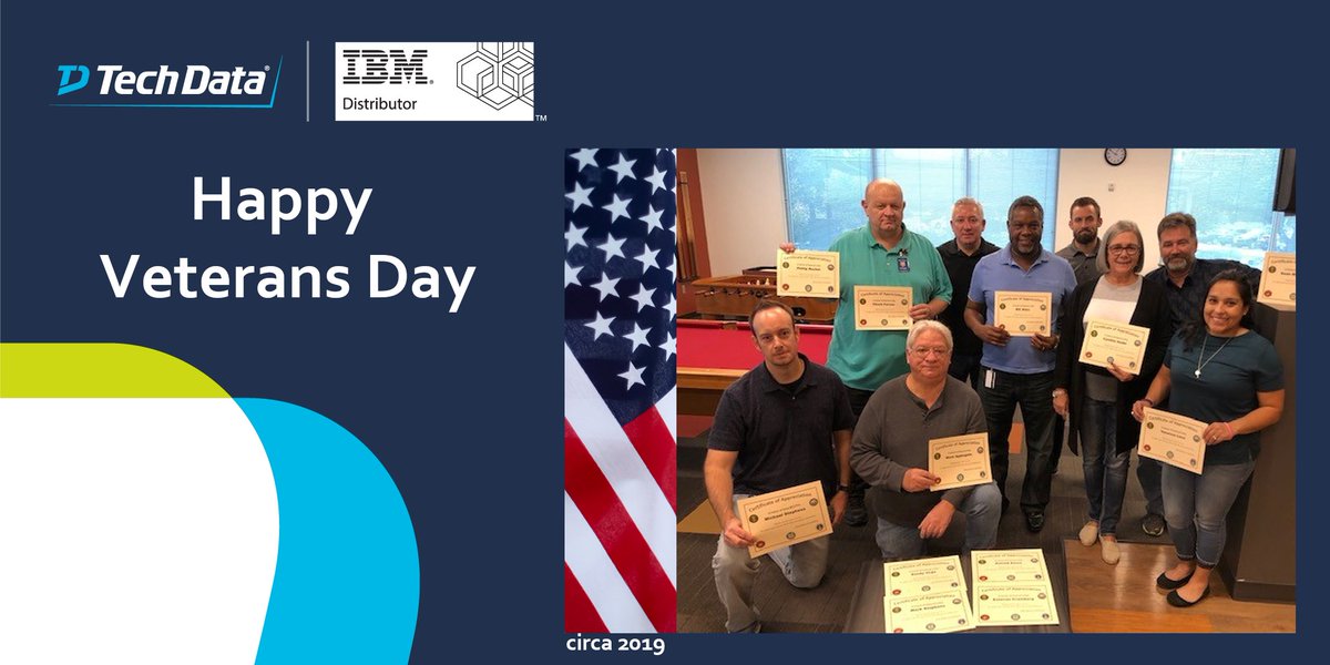 TechData_IBM's tweet image. Here's a look back to 2019 and some of the Veterans in the San Antonio office. Thank you to all who have served our country. #ThankAVeteran
