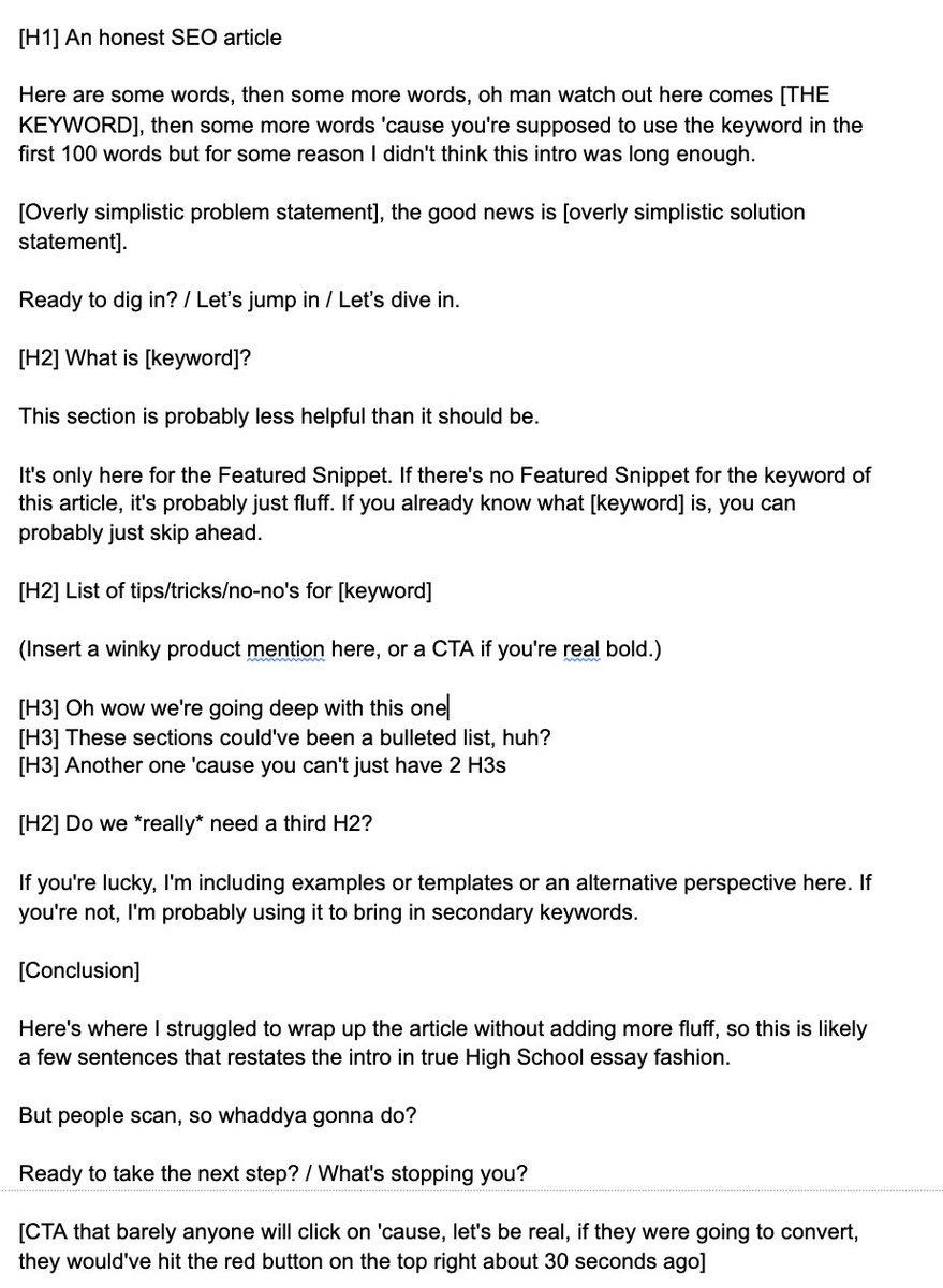 realBrookNash's tweet photo. [h1] An Honest SEO Article https://t.co/yiuM2Jj5Np