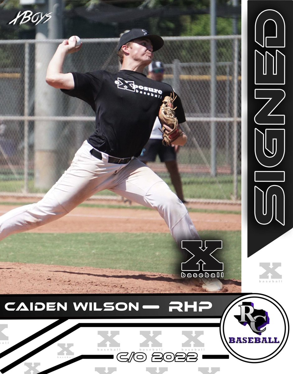 Congrats to RHP Caiden Wilson on signing with Ranger College JC (TX)! Threw in big moments for eXposure and always delivered! Big time stuff and huge future! Congrats to Caiden and his family! #✖️boy