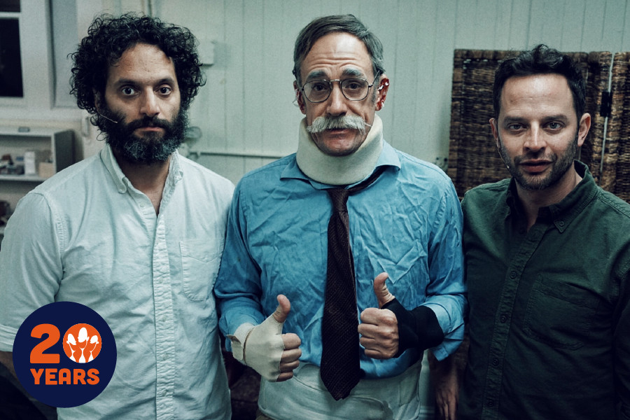 SFSketchfest's tweet photo. #SketchfestFlashback 2016, 15th fest: Morzouksnick (Jason Mantzoukas, @sethismorris and @nickkroll) backstage at Marines’ Memorial Theater. Photo by @steveagee.

SF Sketchfest returns to celebrate 20 years January 7-23, 2022! Lineup Announced Nov. 19 / On Sale Nov. 21! https://t.co/4OOk1uojbe