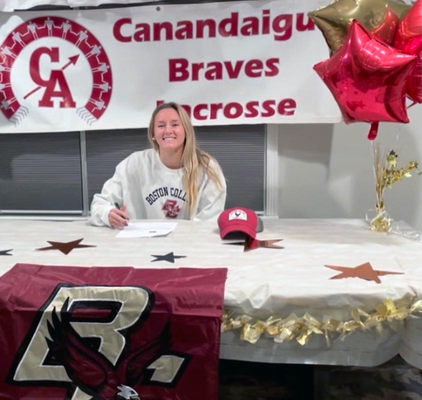 Abbey Herod from Canandaigua signed her NLI to attend Boston College. Congrats Abbey! Go Eagles