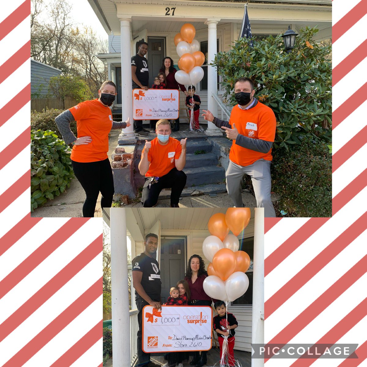 Thankful for the company we work for to allow us to provide this Operation Surprise Gift Card to our local Veteran Family who both work on the Westover Air Force Base! This family was extremely surprised and grateful! #OperationSurprise2021 #HappyVeteransDay #ChicopeeProud
