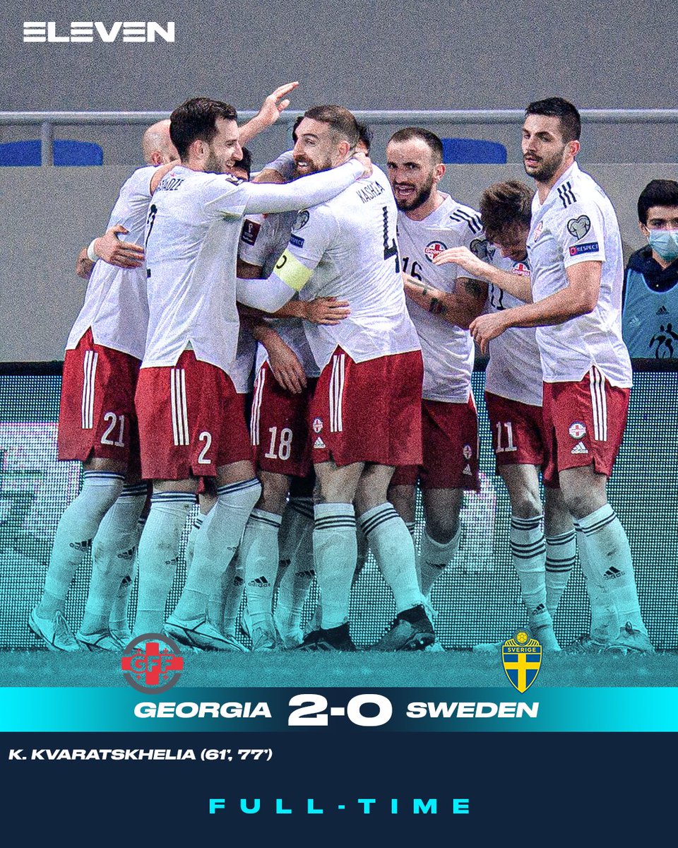 DAZN_BEFR's tweet photo. FT | La Suède sans idée s'incline en Géorgie. 🇸🇪😱 #GEOSWE https://t.co/7NCXCnqnc5