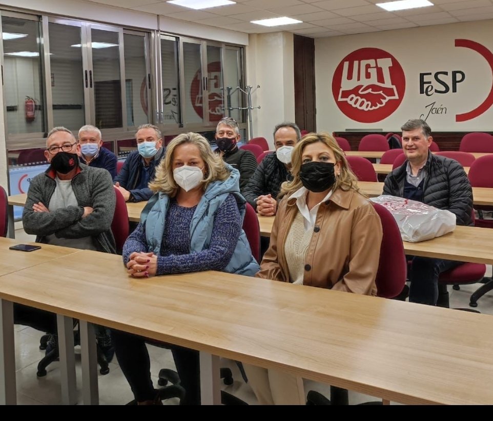 Ugtserviciospublicosjaen. El Secretario General de la Federación ( Toni Gil)  junto a miembros de la C.E.P. ( AGE,IGUALDAD Y ORGANIZACIÓN) Se reúne con afiliados de UGT de Instituciones Penitenciarias  para analizar la situación en Jaén