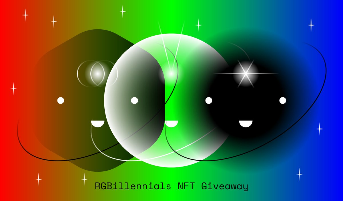 #RGBillennials #NFTgiveaway no.1 till 29.11!

1. Like and Retweet this post
2. Follow <a href="/RGBillennials/">RGBillennials</a>
3. Tag 3 friends

11 winners will each get 1 $RGB #NFT
Participate until 2021/29/11
  
#NFTcommunity #NFTdrop #NFTart #NFTcollection #NFTs #CryptoArt #ETH #Polygon #OpenSeaNFT