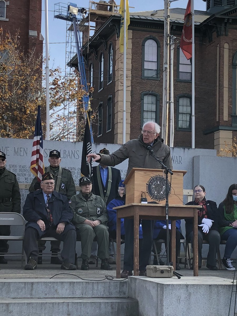 On Veterans Day, I spoke to a large crowd in St. Albans, Vermont. We