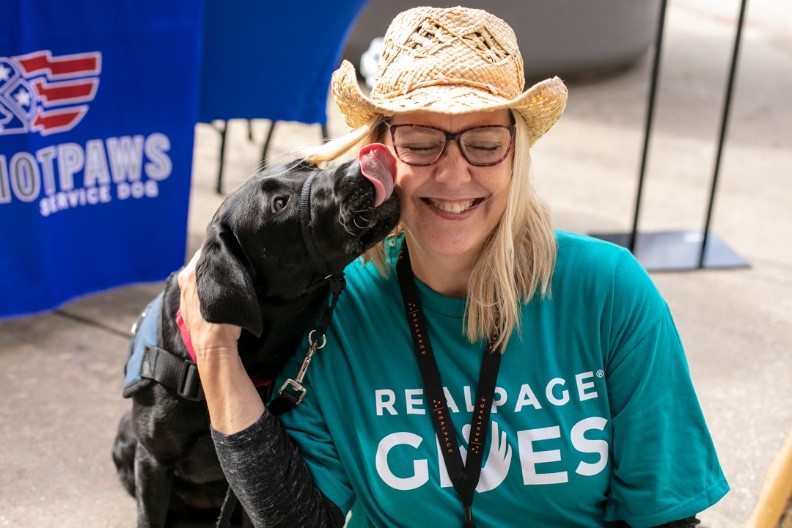 RealPage's tweet photo. RealPageGIVES supports global non-profits that give back to their communities – including @PatriotPAWS whose mission is to “serve those who have served” by training up service dogs for veterans. https://t.co/WdubDWVVeB #VeteransDay #RealPageGIVES #Work4RP https://t.co/eYEfGNeeUm