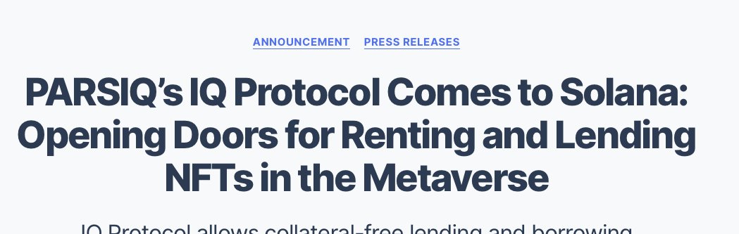 ClydeMountain's tweet image. #PARSIQ is at the cutting edge of #Web3 and #metaverse technology, &quot;shaping the future of #NFT gaming.&quot;

Don&apos;t overlook this ➡️ @parsiq_net announced that their @IQLabs_official is coming to @solana 
$SOL $PRQ #DeFi #CryptoGaming 

btcmanager.com/cryptotainment…
blog.parsiq.net/parsiqs-iq-pro…