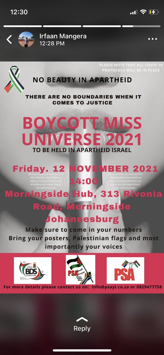 MSA_Union's tweet photo. 🇿🇦🇵🇸 Reminder https://t.co/jNqozIwKs2