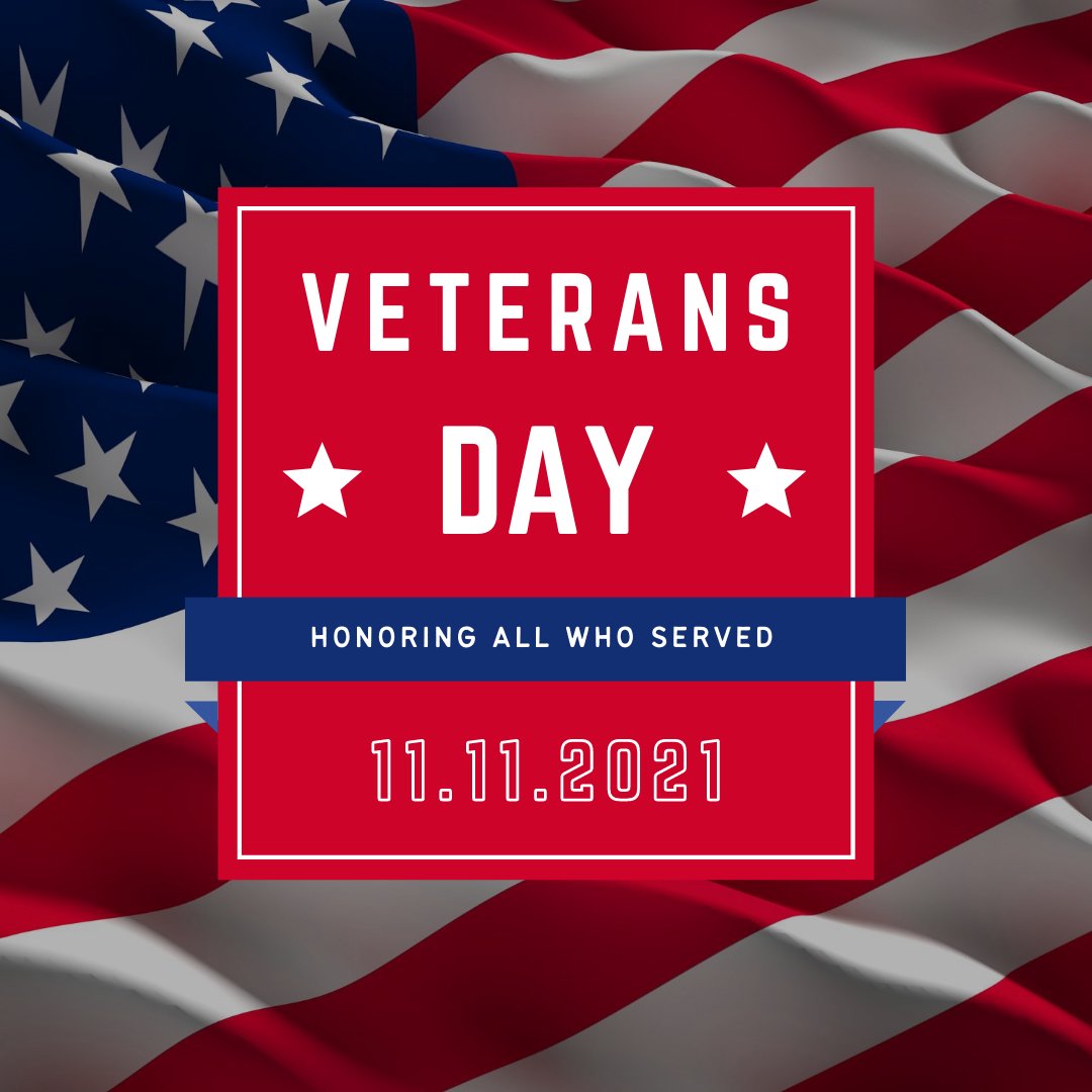Thank you to all of our veteran employees and customers for your service and dedication to protect our nation!