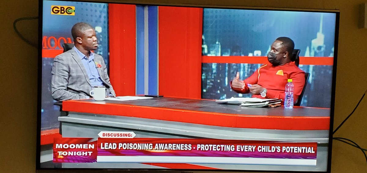 kobengkyereh's tweet photo. Our guest is Kingsley Amo Brempong of Dept of Factories Inspectorate.
The questn is how do we use #lead & not be exposed to it?Can it be banned? Why do we find it in some paints & some cosmetics?Join us on #GBCNews #MoomenTonight
#globalaffairscanada
@GettheleadoutM
@UNICEFGhana https://t.co/vGoDMEtcVz