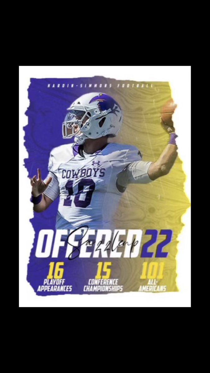 3rnestD_12's tweet photo. After a great text from @Ahy_Rojas02 I am super blessed to say I have received my 1st offer from Hardin-Simmons University ‼️🙏🏽🥳 LETS GOOOO!😤 https://t.co/BdNkdqnoui