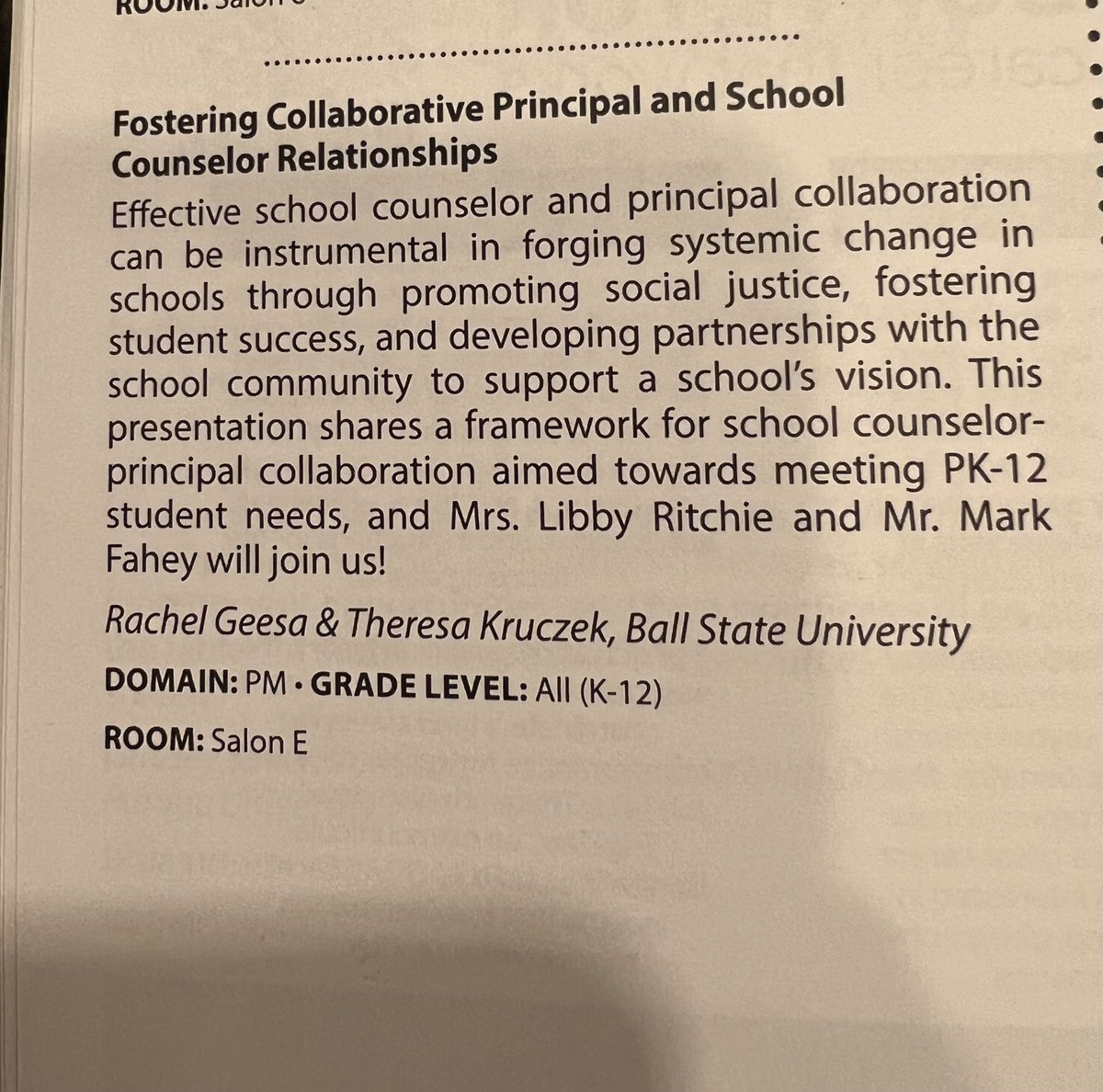 DrSherriBarrow's tweet photo. Fostering Collaborative Principal and School Counselor Relationships @ballstatetc @ISCA_IN @BallStateSC #FutureSchoolCounselors
#BallStateCounselingProgram #ConquerAllAdversities #ISCA2021 https://t.co/9fOWrfHlUH