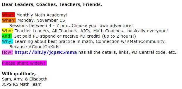jcpsK12math's tweet photo. K5 Friends! Join us! #jcpsk5math #mathacademy #learnwithIM #bridges #CENTERS #coaching #instructionalroutines #howmanydoyousee https://t.co/kbOtIYV2xH