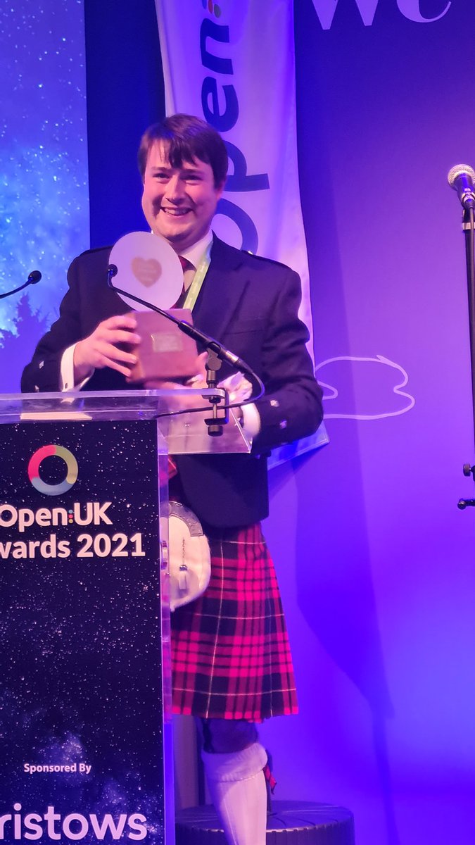 Very proud to receive the @openuk_uk Belonging award at their 2021 Open Source Awards, on behalf of the whole @endlessglobal team and our work on digital inclusion. #openukcop26