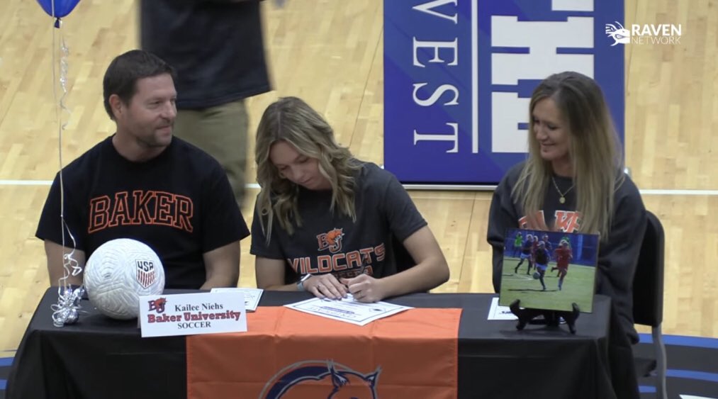 officially a wildcat!! 🧡⚽️ i couldn’t have done it without all the support &amp; i’m forever thankful for all the people who continued pushing me and making me a better player. i can’t wait to be a wildcat next year!! #bakeruniversity #signed #classof2022