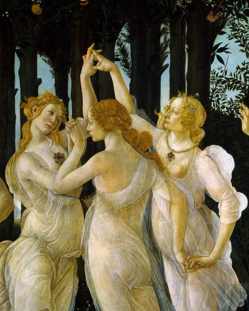 pogildov's tweet photo. detail of primavera by sandro botticelli https://t.co/Kk9jilSTlW