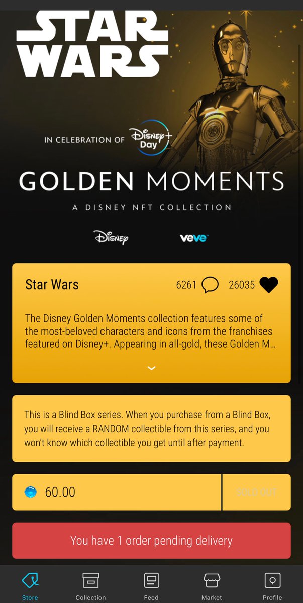 BriInformed's tweet photo. @veve_official @starwars Caught my first W this week! Thank you Veve 👏🏾 https://t.co/6r7fBiEelW