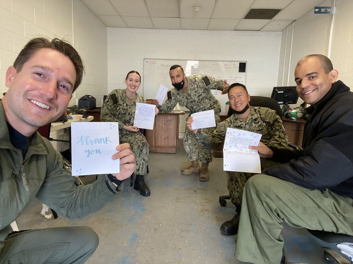 MadCounseling's tweet photo. MHS Key Club heard from our own Mrs. Uihlein about her brother who serves in the Navy. They wrote his squadron and him letters for Veterans Day. They arrived just in time. Great job Key Club!
#VeteransDay
#MadeiraServes
#Thankuforyourservice
@MadeiraHSPrin
@g_bloomstrom https://t.co/hye9jXExDB