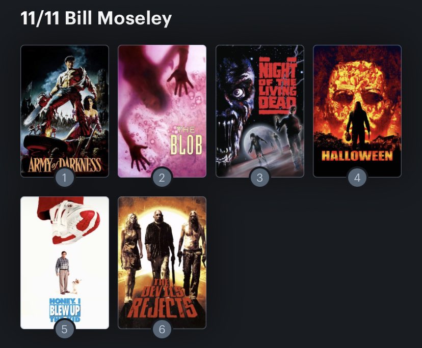 Hoy cumple años el actor Bill Moseley (70). Happy Birthday ! Aquí mi Ranking: 