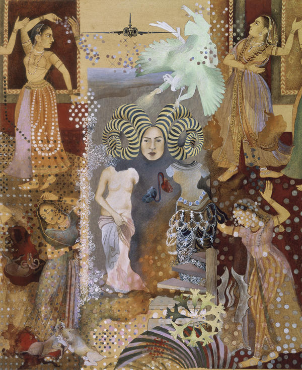 risd's tweet photo. 'Extraordinary Realities' on view November 12—January 30 @RISDMuseum—the show traces the creative journey of award-winning artist @shahziasikander 95 PT/PR from Lahore, Pakistan to New York City: https://t.co/V9h9dYrdLI #RISDalumni #RISDmuseum #RISD https://t.co/7bivOrCaAs