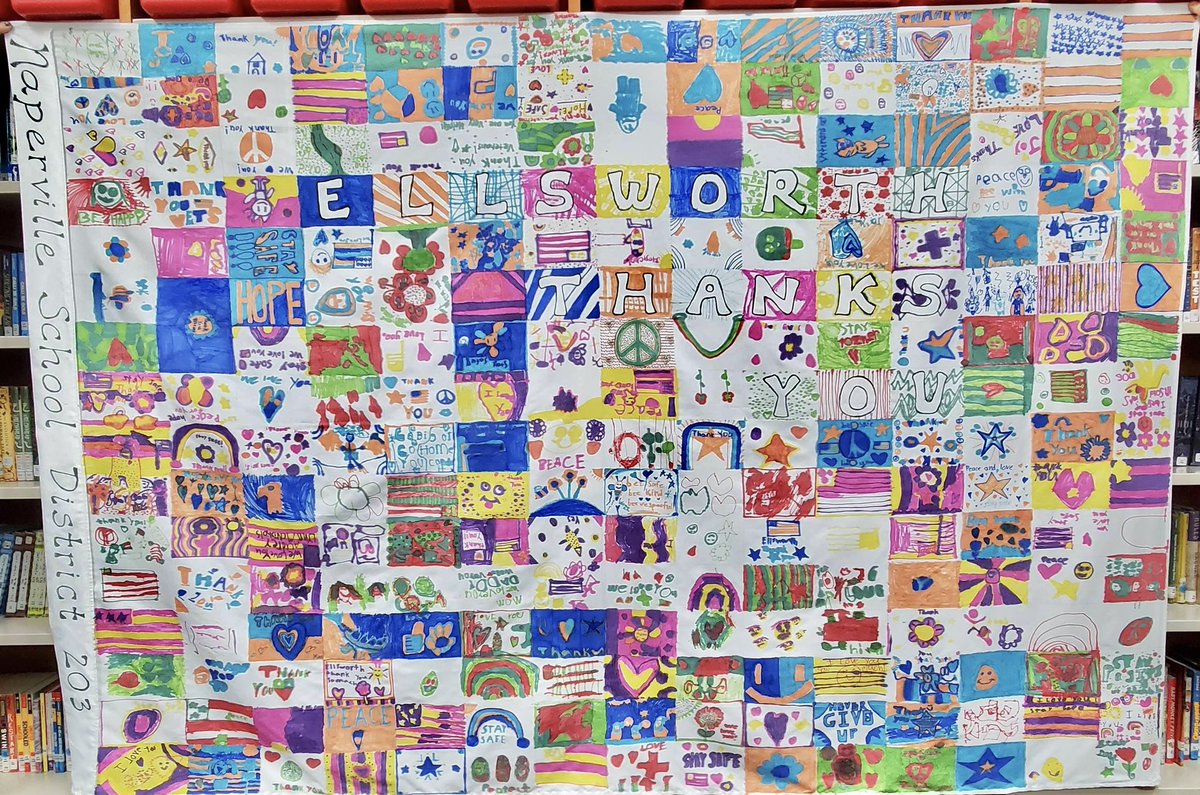 <a href="/Ellsworth203/">Ellsworth_Elementary</a> students created this beautiful banner! Operation Support Our Troops will deliver it along with donations we have been collecting. #VeteransDay2021 #BeBold203
