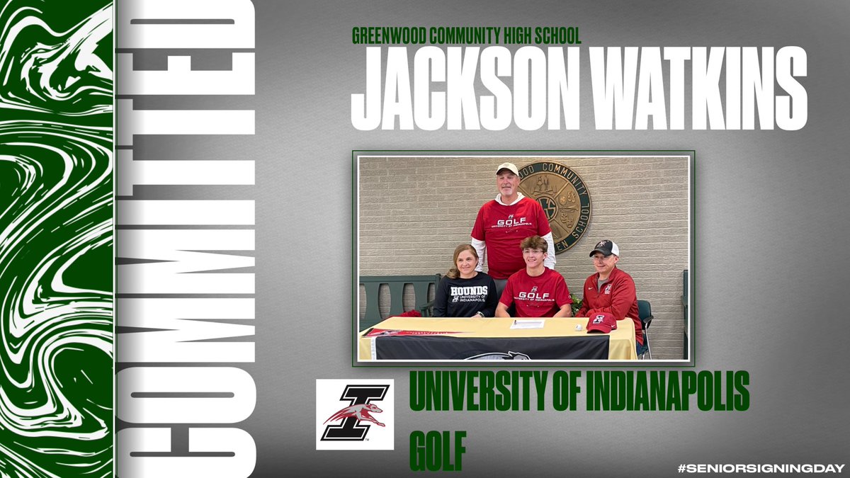Congratulations to Jackson Watkins signing to continue his academic and athletic career at The University of Indianapolis for Golf!
