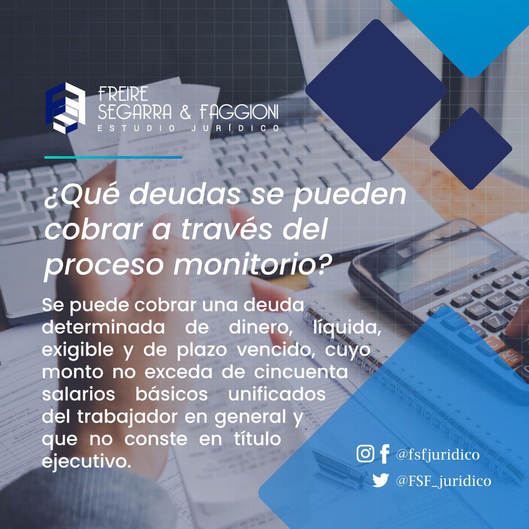 FSF_juridico's tweet photo. En este post te contamos las deudas que puedes comprar a través del proceso monitorio. 

#FSFJuridico #Monitorio #Derecho https://t.co/rDqyrSagD0