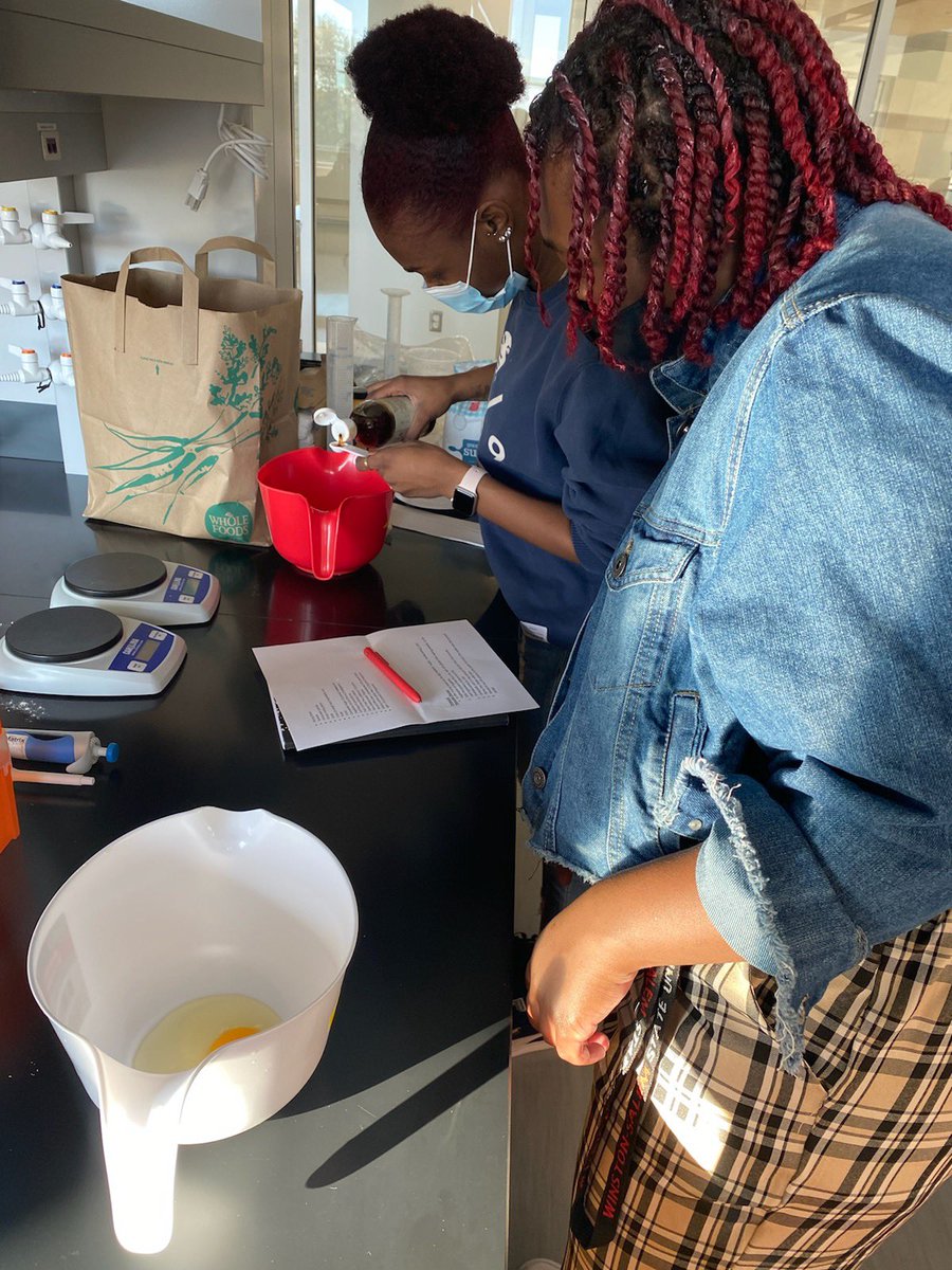 WssuBiology's tweet photo. @WSSUBiology taking undergraduate research to another level…biochemistry of pancakes #WSSU #bethenext #UnleashTheGenius #researchrams #STEM @CURinAction https://t.co/TpyEpHlEZ8