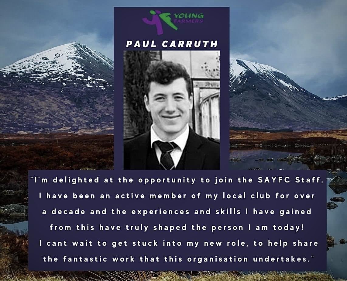 SAYFC's tweet photo. 📣Our utterly superb staff addition! 👌🏽Welcome Paul Carruth who will be working on #SAYFC Communications & Marketing!📣He’s a keen member of @WestRenYFarmers & is 25! See our staff @ https://t.co/mUMaOgkZrd👀 #GrowingOurMembers #PressReleases #Blogs #Vlogs #Articles #SocialMedia https://t.co/nkvWlVVFC1