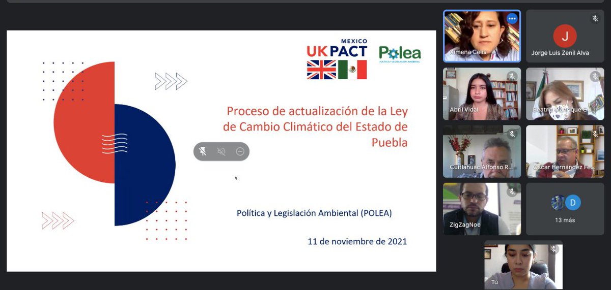 PoleaAC's tweet photo. 🟢 #NoticiasPOLEA | Esta tarde participamos en la sesión de la Comisión Intersecretarial de Cambio Climático del Estado de Puebla con @AmbienteGobPue para hablar sobre el proceso de actualización de la Ley de #CambioClimático🌎 del estado.
#UKPACT #TacklingClimateChange🇬🇧🇲🇽 https://t.co/dy64WBHwq9