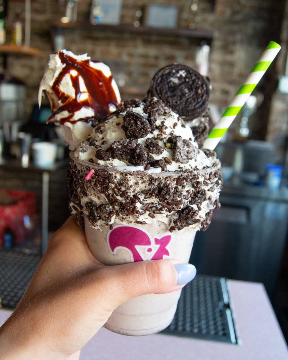Let's get squirrely 🐿🤪 
Find the brand new Oreogasm Squirrely Milkshake on our menu! Stop in to try one for yourself
