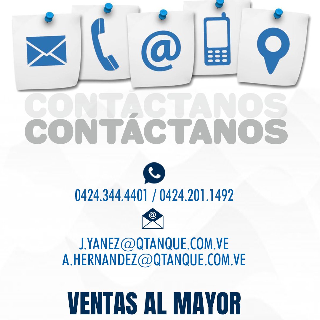 Qtanques's tweet image. ¿Deseas formar parte de nuestro equipo de mayoristas?

Contáctanos al 0424.344.4401 o al 0424.201.1492 por Whatsapp 📲✔️ y con gusto te daremos TODA la información que necesites, catálogo, precios, distribución, etc.