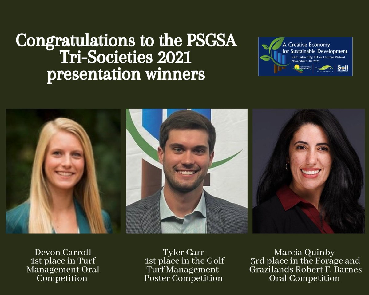 Congratulations to all the winners representing The University of Tennessee! #ACSmtg #plantsciences #psgsa @Zootps @turfgirl24 @TylerTalksTurf