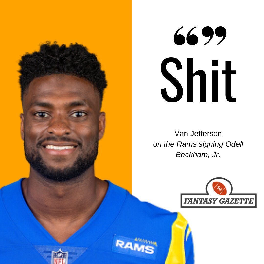 Wow! This just in from Van Jefferson: