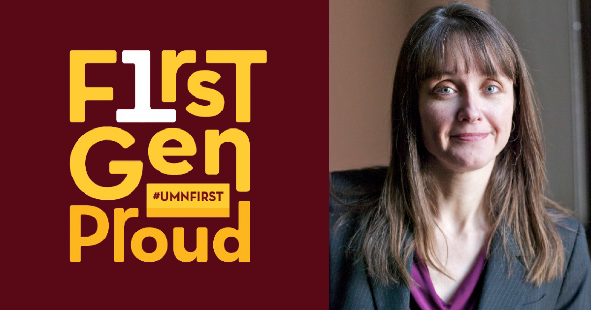 UMN_Pharmacy's tweet photo. Meet @KristinKJanke: "I found my way into several small circles where I felt that I belonged...To other First Geners, keep looking for those new friends that are supportive and nurturing. They're out there! " #UMNfirst #CelebratingFirstGen https://t.co/dviZ7BSKFd