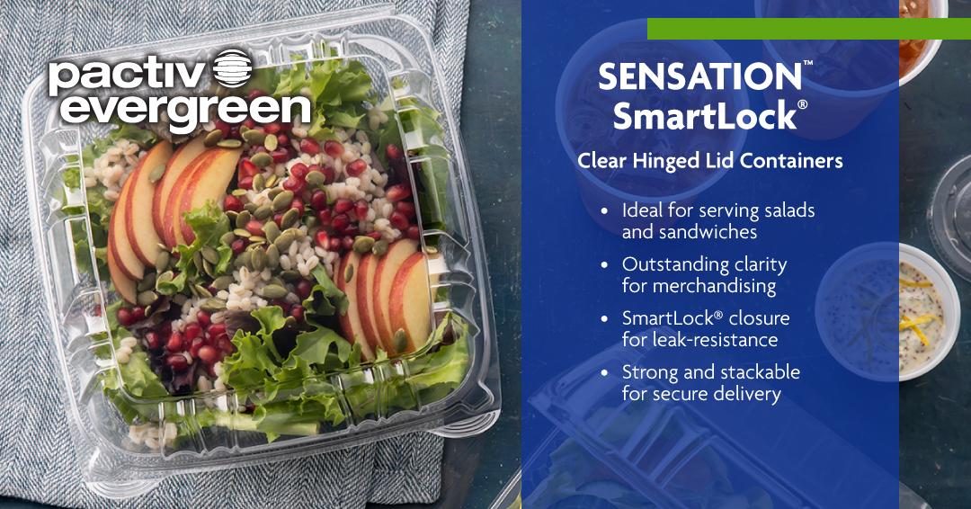 EdwardDonCo's tweet photo. SENSATION™ SmartLock® Clear Hinged Lid Containers
-Ideal for serving salads &amp; sandwiches
-Outstanding clarity for merchandising
-SmartLock® closure for leak-resistance 
-Strong and stackable for secure delivery
Order Today!

#togo #curbside #delivery #pactiv #findDON #solutions https://t.co/77keTBRUPu